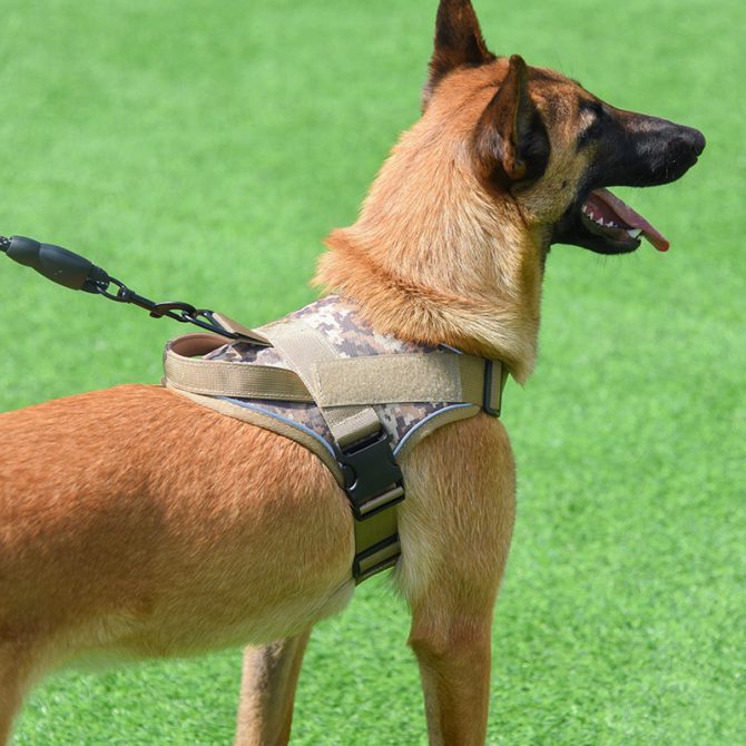 Dog Harness; large dog training tactical chest strap; K9 pet chest strap; vest type reflective dog rope; explosion-proof impulse traction - Image 155