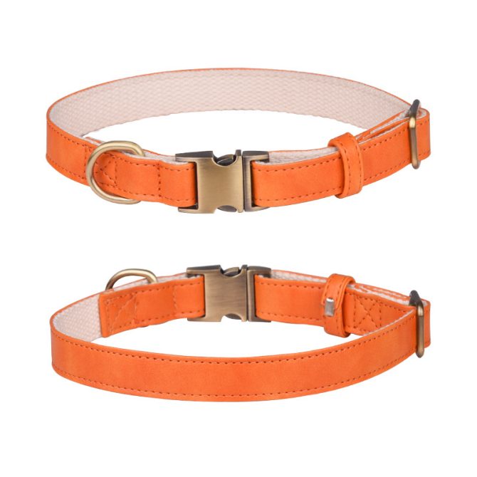 Leather dog collar; Leather Dog Collar Soft Padded Breathable Adjustable Tactical Pet Collar with Durable Metal Buckle for Small Medium Large Dogs - Image 10