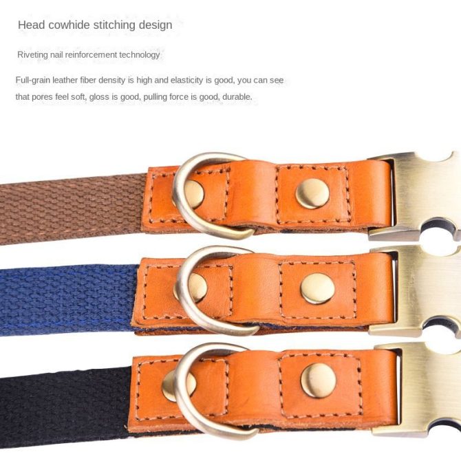 Leather dog collar; Leather Dog Collar Soft Padded Breathable Adjustable Tactical Pet Collar with Durable Metal Buckle for Small Medium Large Dogs - Image 11