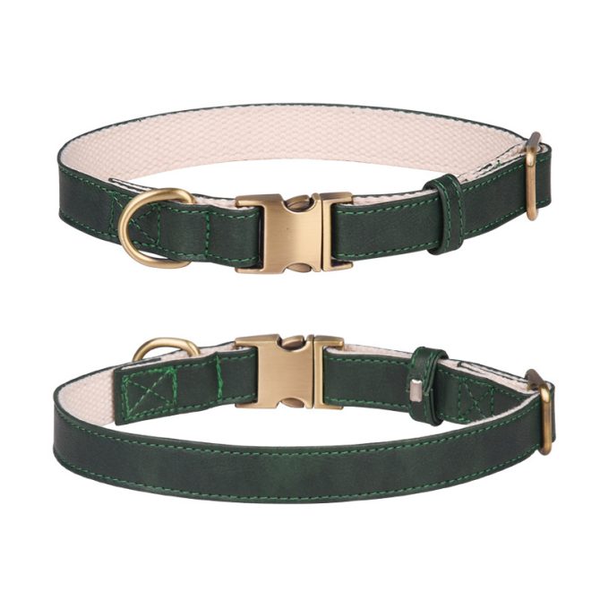Leather dog collar; Leather Dog Collar Soft Padded Breathable Adjustable Tactical Pet Collar with Durable Metal Buckle for Small Medium Large Dogs - Image 13