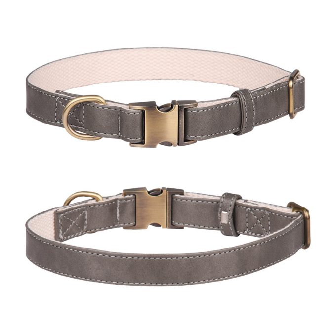Leather dog collar; Leather Dog Collar Soft Padded Breathable Adjustable Tactical Pet Collar with Durable Metal Buckle for Small Medium Large Dogs - Image 15