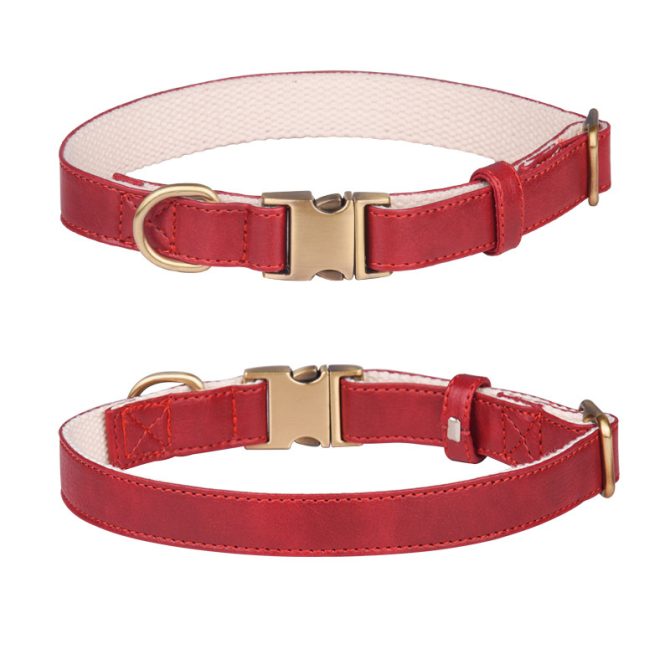 Leather dog collar; Leather Dog Collar Soft Padded Breathable Adjustable Tactical Pet Collar with Durable Metal Buckle for Small Medium Large Dogs - Image 9