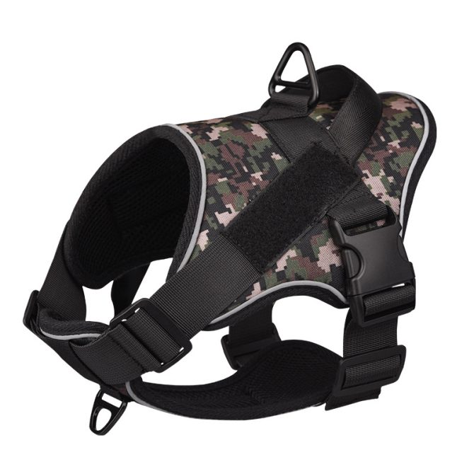 Dog Harness; large dog training tactical chest strap; K9 pet chest strap; vest type reflective dog rope; explosion-proof impulse traction - Image 47