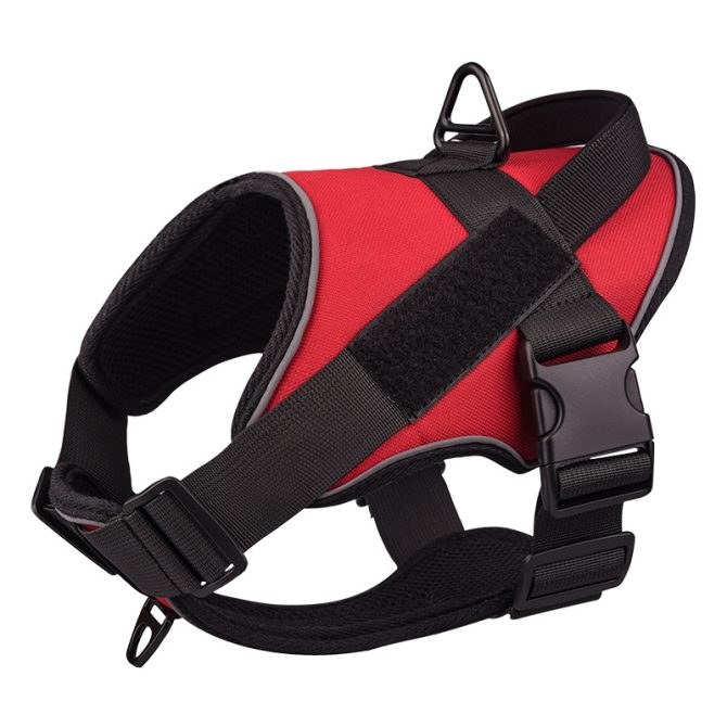 Dog Harness; large dog training tactical chest strap; K9 pet chest strap; vest type reflective dog rope; explosion-proof impulse traction - Image 2