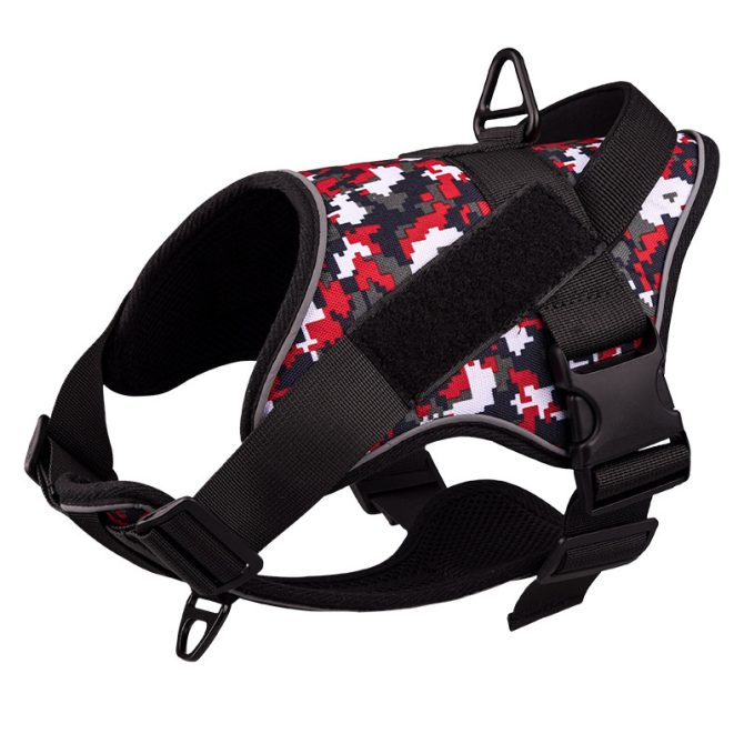 Dog Harness; large dog training tactical chest strap; K9 pet chest strap; vest type reflective dog rope; explosion-proof impulse traction - Image 241