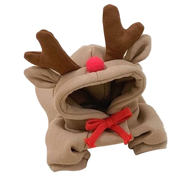 Chrimas Dog Winter Warm Clothing Cute Plush Coat Hoodies Pet Costume Jacket For Puppy Cat French Bulldog Chihuahua Small Dog Clothing - Image 17