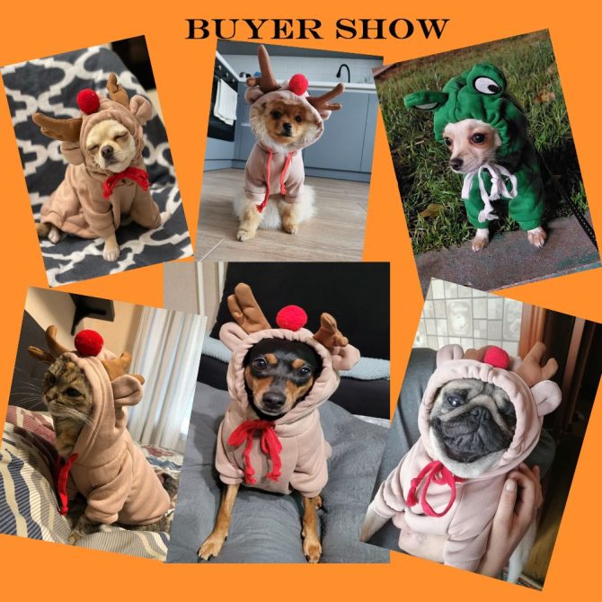 Chrimas Dog Winter Warm Clothing Cute Plush Coat Hoodies Pet Costume Jacket For Puppy Cat French Bulldog Chihuahua Small Dog Clothing - Image 18