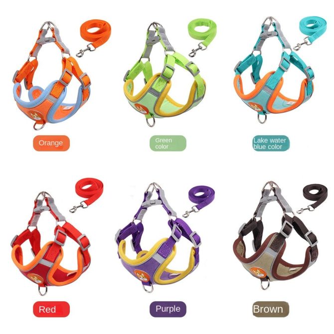 dog Harnesses and dog leash set; Pet Chest Strap Vest Dog Strap Small Dog Rope Wholesale Reflective Dog Towing Rope - Image 10