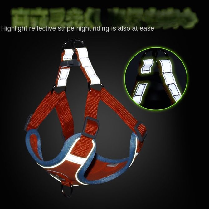 dog Harnesses and dog leash set; Pet Chest Strap Vest Dog Strap Small Dog Rope Wholesale Reflective Dog Towing Rope - Image 12
