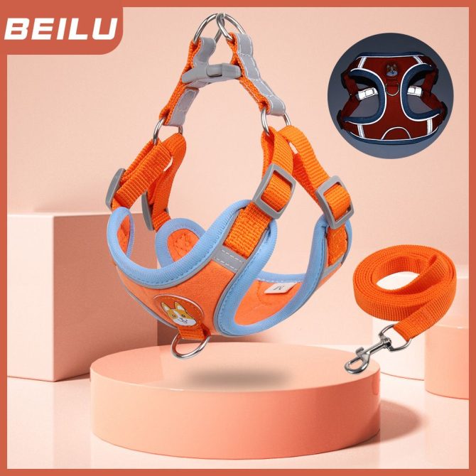 dog Harnesses and dog leash set; Pet Chest Strap Vest Dog Strap Small Dog Rope Wholesale Reflective Dog Towing Rope - Image 7