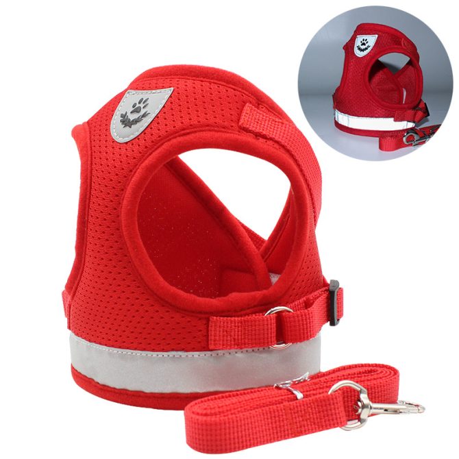 dog Harnesses and dog leash set; Pet Chest Strap Vest Dog Towing Rope Reflective Breathable Dog Rope Pet Supplies Wholesale - Image 2