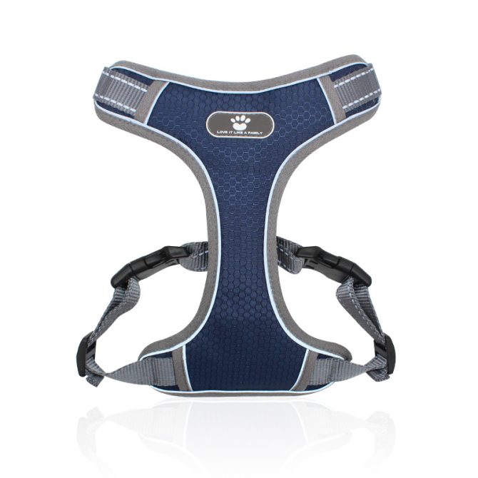 dog Harnesses; Pet Traction Rope Mesh Breathable Big Dog Chest Strap Vest Reflective Dog Rope Spot Wholesale - Image 15