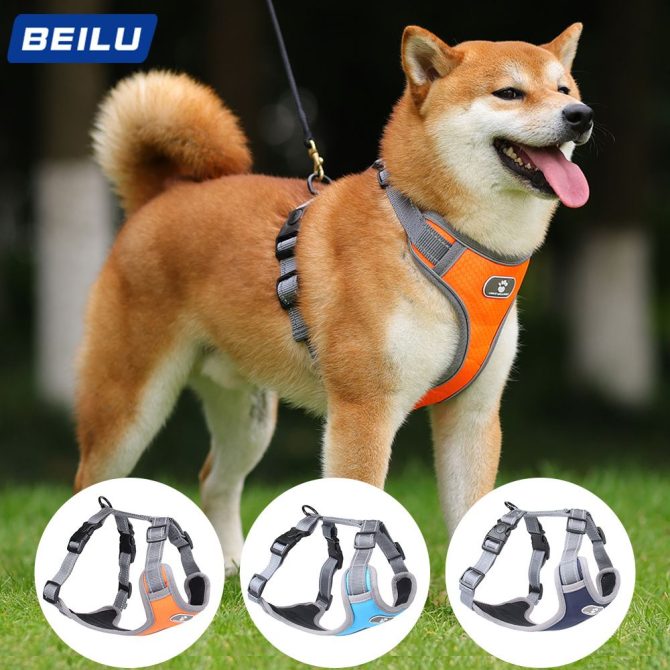 dog Harnesses; Pet Traction Rope Mesh Breathable Big Dog Chest Strap Vest Reflective Dog Rope Spot Wholesale - Image 3