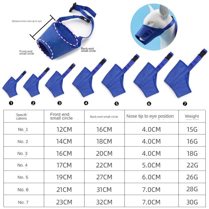 2pcs Dog Mouth Cover Adjustable Anti bite; Anti bark; Anti accidental Eating Dog Mask Pet Supplies Wholesale - Image 30