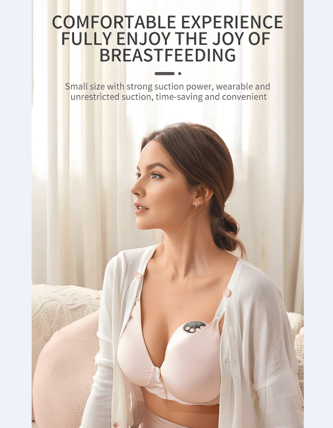 PSMY382 wearable electric breast pump 150min ultra-thin breast pump without PVC massage / breast pump / inverter / automatic 12 functions 320mmHg without BPA, - Image 14