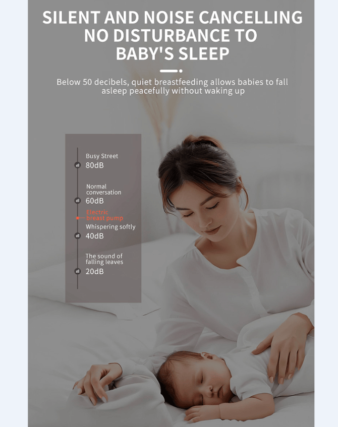 PSMY382 wearable electric breast pump 150min ultra-thin breast pump without PVC massage / breast pump / inverter / automatic 12 functions 320mmHg without BPA, - Image 15