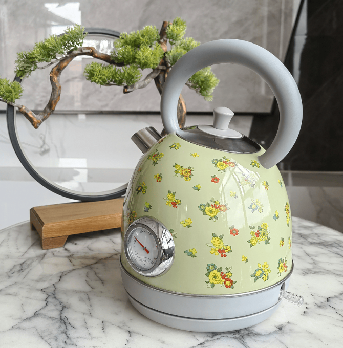 PS3018N2T    1850W Electric kettle, instrument thermometer kettle, flower watermark painted kettle quick boiling water heater SUS304 LED lamp capacity 1.8L wide outlet design - Image 7