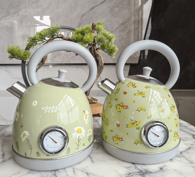 PS3018N2T    1850W Electric kettle, instrument thermometer kettle, flower watermark painted kettle quick boiling water heater SUS304 LED lamp capacity 1.8L wide outlet design - Image 11