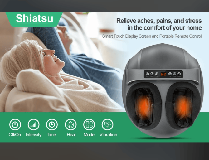 PSJB513 foot massager, foot therapy machine 50W 3D air bag massage 360° deep flexion knee massage EMS2230HZ vibration + hot compress + air pressure + kneading + infrared therapy - Image 16