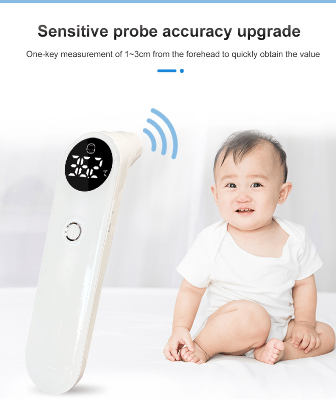 PSUFR201 baby children digital thermometer adult infrared forehead / ear temperature thermometer non-contact human infrared thermometer 1 second fast read LED display - Image 2