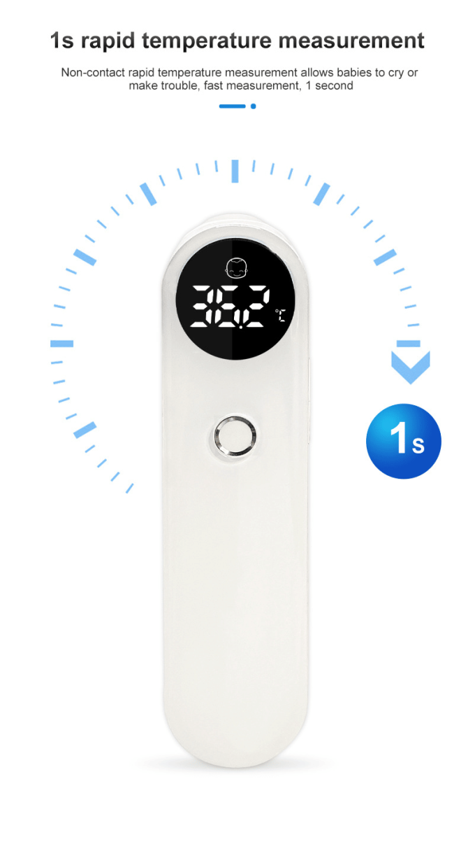 PSUFR201 baby children digital thermometer adult infrared forehead / ear temperature thermometer non-contact human infrared thermometer 1 second fast read LED display - Image 12