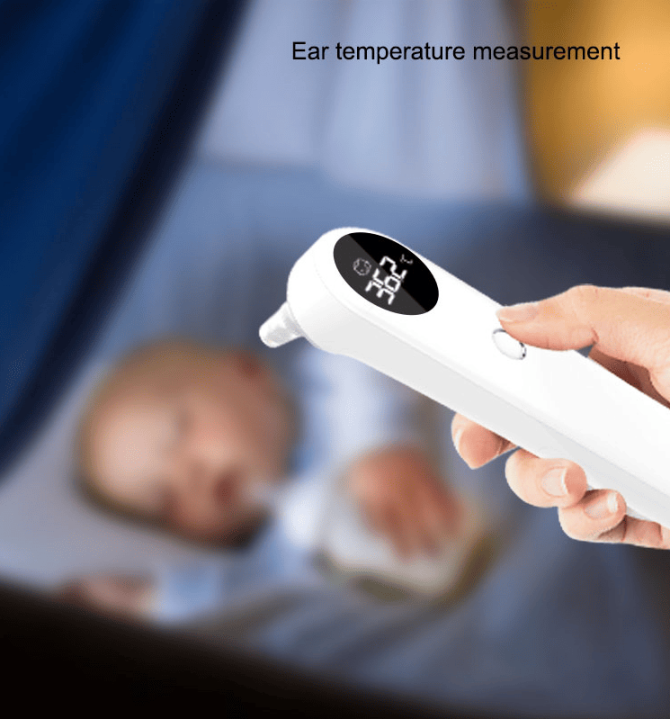 PSUFR201 baby children digital thermometer adult infrared forehead / ear temperature thermometer non-contact human infrared thermometer 1 second fast read LED display - Image 19