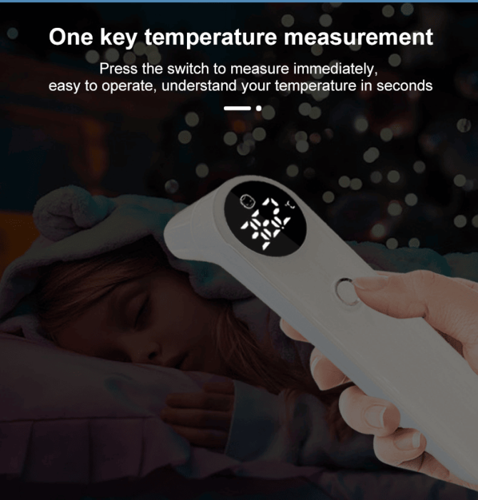 PSUFR201 baby children digital thermometer adult infrared forehead / ear temperature thermometer non-contact human infrared thermometer 1 second fast read LED display - Image 6