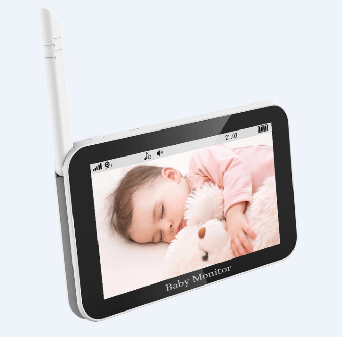 PSABM500 Baby Motion Monitor Temperature Monitor 5 Inch IPS Infrared Night Vision Camera bidirectional Audio HD 1280 * 720P - Image 2