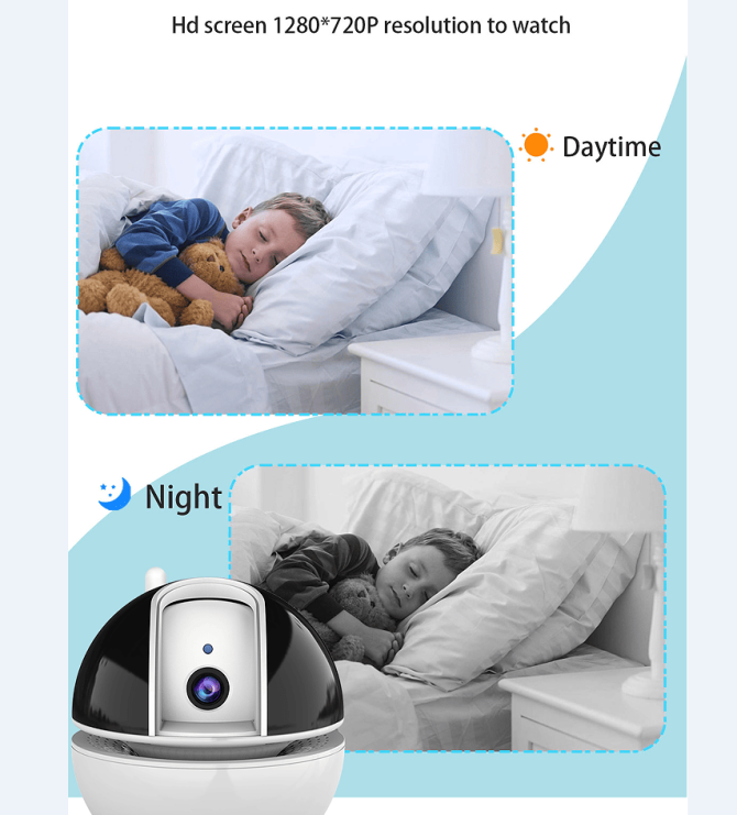 PSABM500 Baby Motion Monitor Temperature Monitor 5 Inch IPS Infrared Night Vision Camera bidirectional Audio HD 1280 * 720P - Image 11