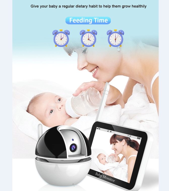 PSABM500 Baby Motion Monitor Temperature Monitor 5 Inch IPS Infrared Night Vision Camera bidirectional Audio HD 1280 * 720P - Image 12