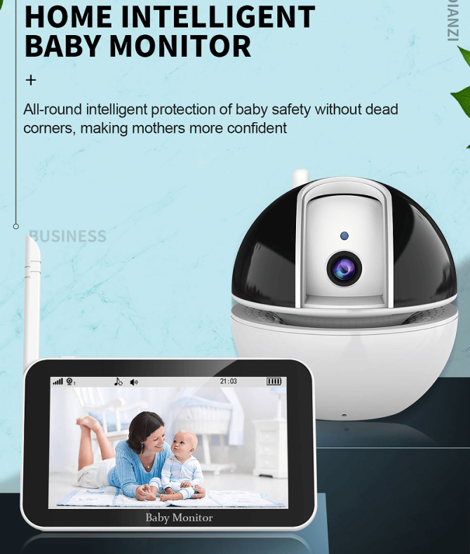 PSABM500 Baby Motion Monitor Temperature Monitor 5 Inch IPS Infrared Night Vision Camera bidirectional Audio HD 1280 * 720P - Image 7