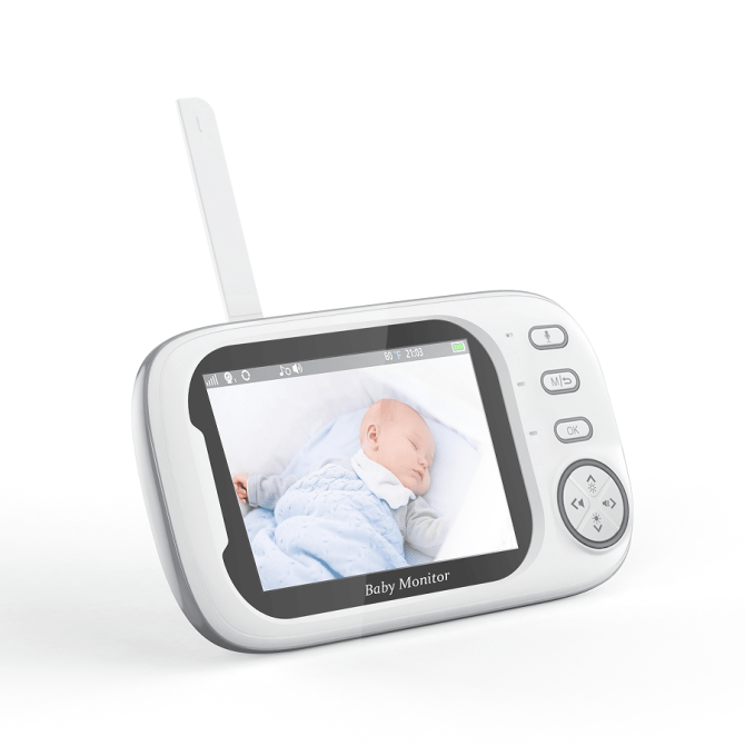 PSABM600 Video Baby Monitor 3.5 inch LCD MicroSD (4-32GB) Temperature Monitor Infrared Night Vision Camera bidirectional Audio HD 1920 * 1080 - Image 2