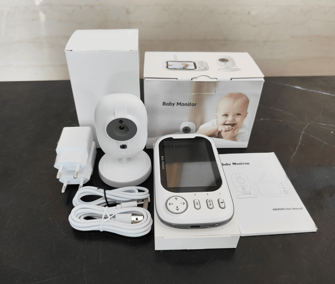 PSABM600 Video Baby Monitor 3.5 inch LCD MicroSD (4-32GB) Temperature Monitor Infrared Night Vision Camera bidirectional Audio HD 1920 * 1080 - Image 15