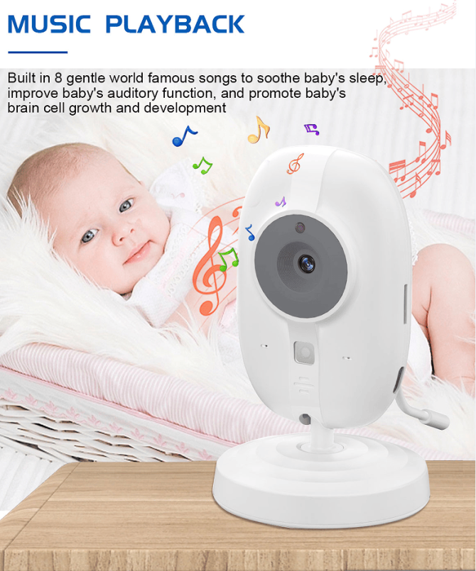 PSABM600 Video Baby Monitor 3.5 inch LCD MicroSD (4-32GB) Temperature Monitor Infrared Night Vision Camera bidirectional Audio HD 1920 * 1080 - Image 5