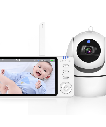 PSABM501 Baby Motion Monitor HD LCD 5-Inch IPS Infrared Night Vision Baby Camera Bidirectional Audio HD 720P Remote Camera VOX 2.4 G Wireless Baby Phone