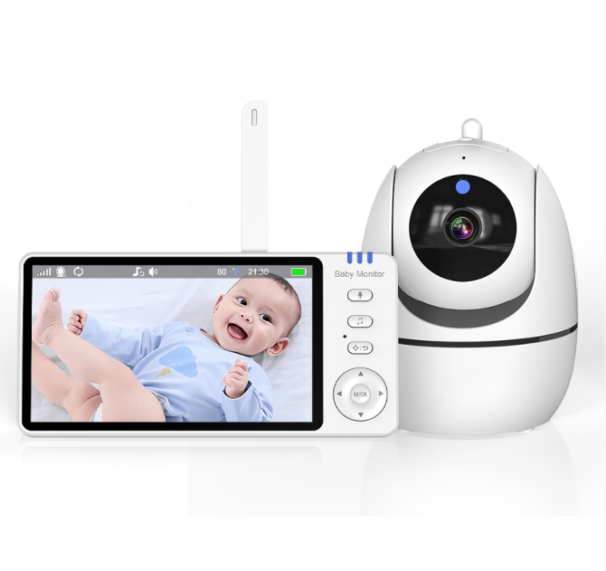 PSABM501 Baby Motion Monitor HD LCD 5-Inch IPS Infrared Night Vision Baby Camera Bidirectional Audio HD 720P Remote Camera VOX 2.4 G Wireless Baby Phone
