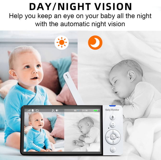 PSABM700 Remote Camera VOX 5-Inch IPS Micro SD (4-32GB) option Temperature Monitor Infrared Night Vision Camera bidirectional Audio HD 1920 * 1080 - Image 11