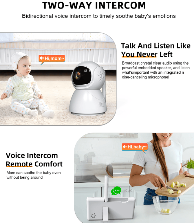 PSABM700 Remote Camera VOX 5-Inch IPS Micro SD (4-32GB) option Temperature Monitor Infrared Night Vision Camera bidirectional Audio HD 1920 * 1080 - Image 7