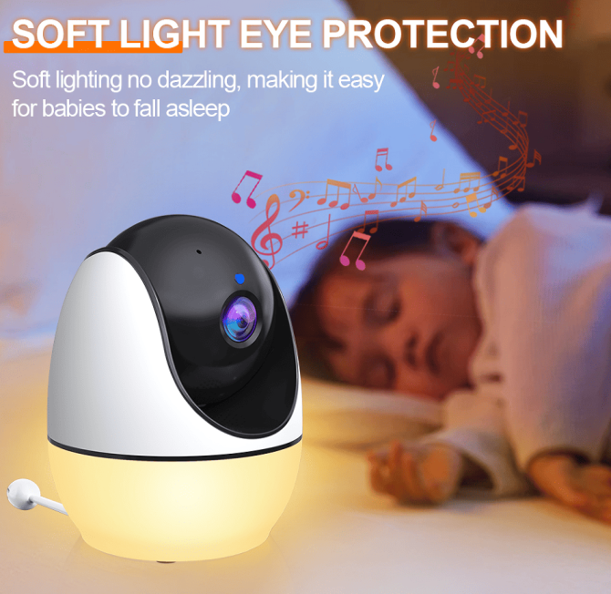 PSABM200S Baby Motion Monitor Temperature Monitor Micro SD (4-32GB) option 4.3Inch IPS IR Night Vision Video Dual Audio HD 1920 * 1080 - Image 10