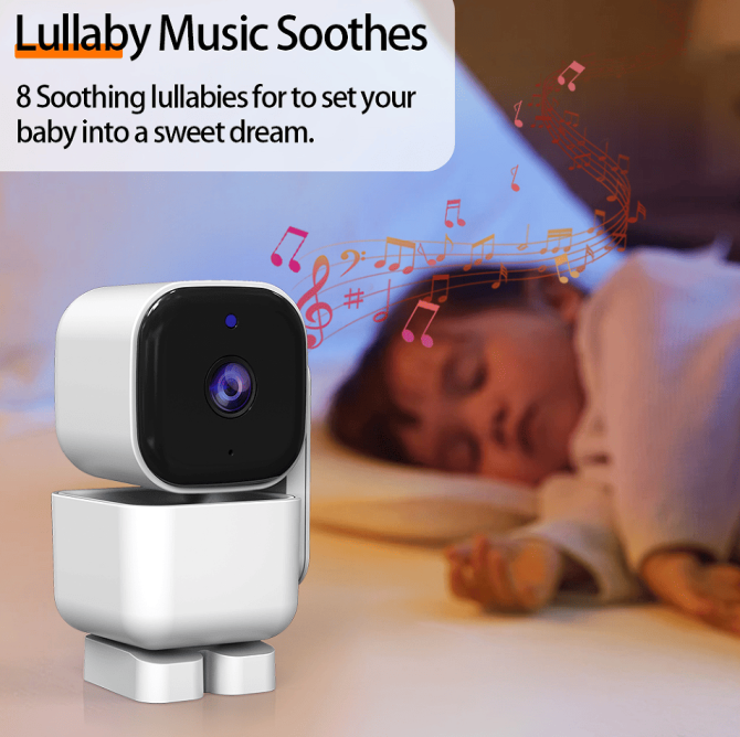 PSABM720 Audio Baby Monitor Remote Camera VOX 5-Inch IPS Temperature Monitor Infrared Night Vision Camera bidirectional Audio HD 1280 * 720P - Image 11