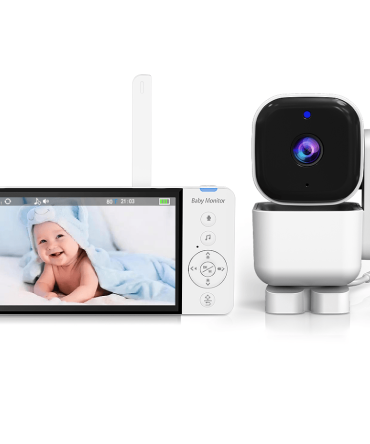 PSABM720 Audio Baby Monitor Remote Camera VOX 5-Inch IPS Temperature Monitor Infrared Night Vision Camera bidirectional Audio HD 1280 * 720P