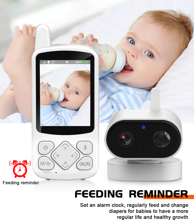 PSABM800 Video Baby Monitor Remote Camera VOX 2.8 Inch IPS Temperature Monitor Infrared Night Vision Camera bidirectional Audio HD 1280 * 720P - Image 11