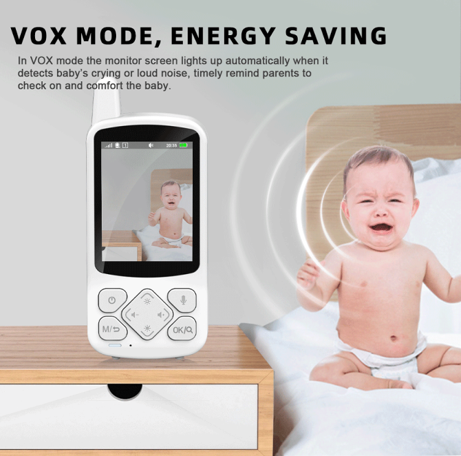 PSABM800 Video Baby Monitor Remote Camera VOX 2.8 Inch IPS Temperature Monitor Infrared Night Vision Camera bidirectional Audio HD 1280 * 720P - Image 14