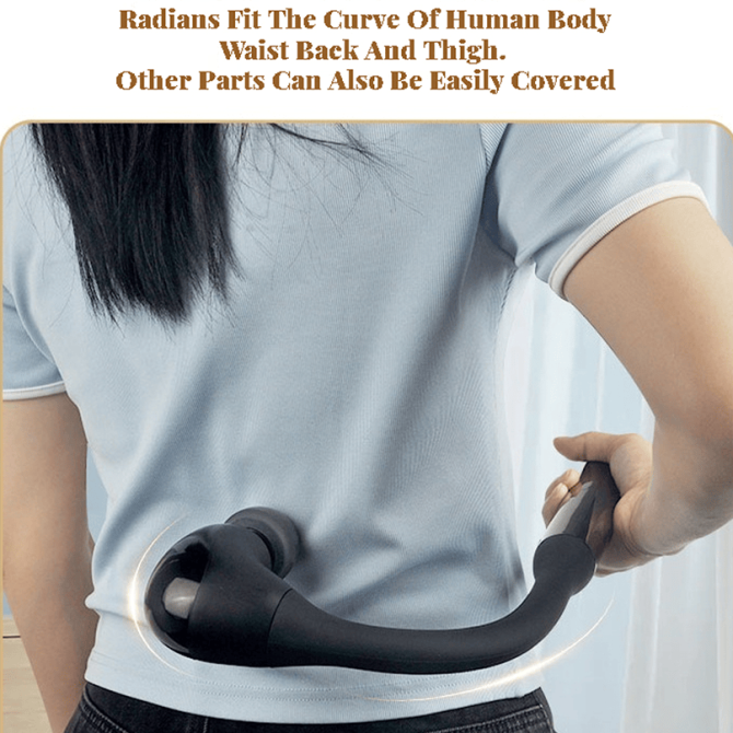 PSJMQ8 Handle arc massager EMS massage 1500 mAh, long handle fascia grab massage endurance 3h multi-contact matrix massage - Image 4
