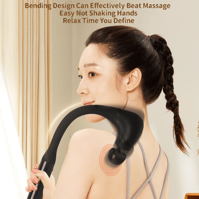 PSJMQ8 Handle arc massager EMS massage 1500 mAh, long handle fascia grab massage endurance 3h multi-contact matrix massage - Image 5