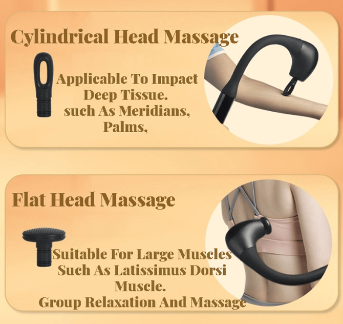 PSJMQ8 Handle arc massager EMS massage 1500 mAh, long handle fascia grab massage endurance 3h multi-contact matrix massage - Image 6