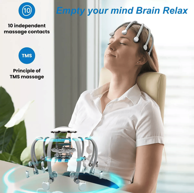 PSIH6W head massage device decompress to help sleep massage knead head 5 kinds of massage 14 massage head line massage matrix - Image 20
