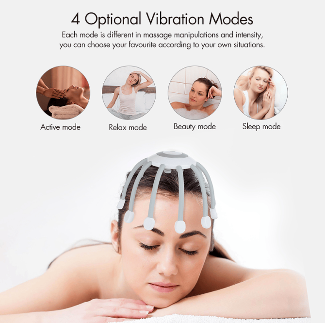 PSIH6W head massage device decompress to help sleep massage knead head 5 kinds of massage 14 massage head line massage matrix - Image 18