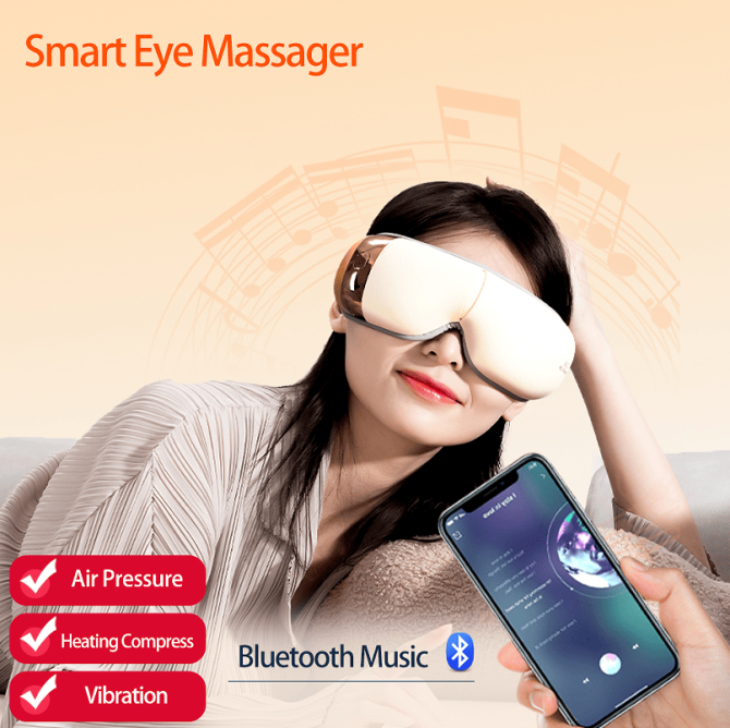 PSQNA7 Eye massager 6 kinds of massage battery capacity 1100 mAh endurance 2h 14 massage head multi-contact eye matrix massage - Image 9