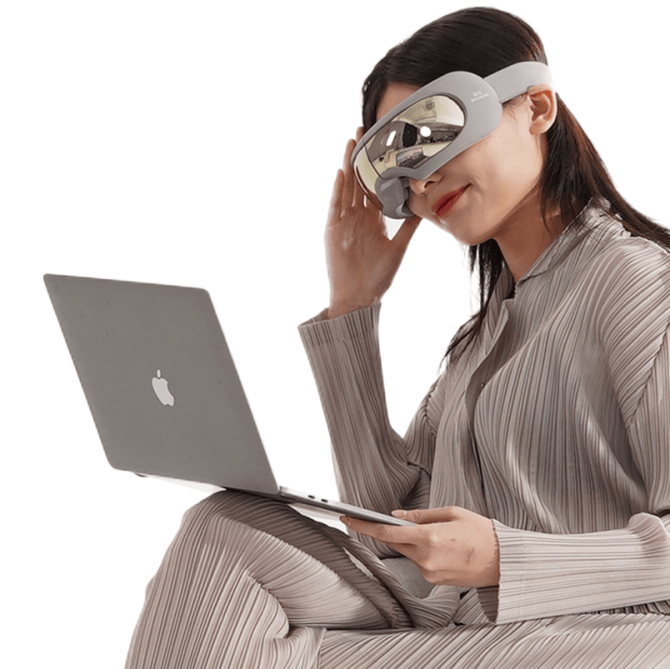 PSQNA6 Eye massager 6 kinds of massage battery capacity 1100 mAh endurance 2h constant temperature hot compress 14 massage head multi-contact eye matrix massage, - Image 11